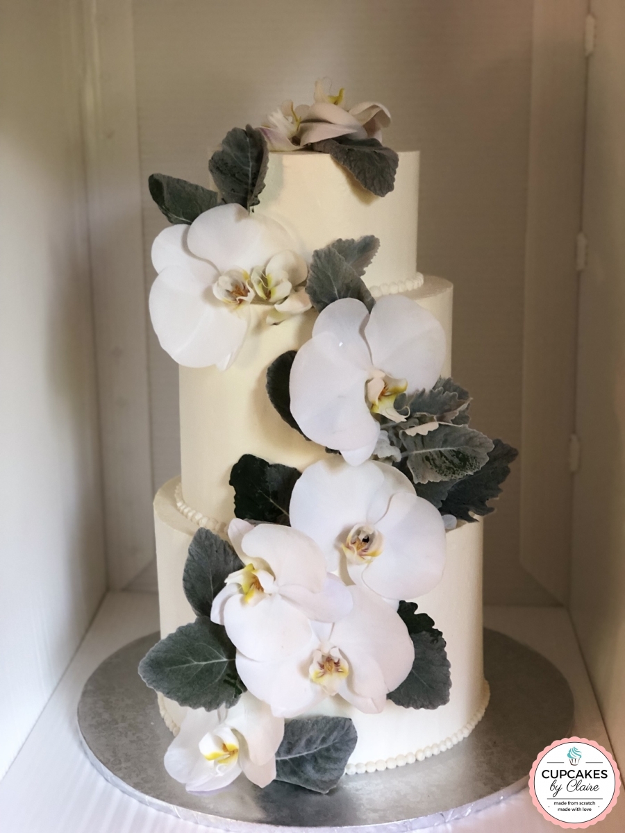 All White Wedding Cake