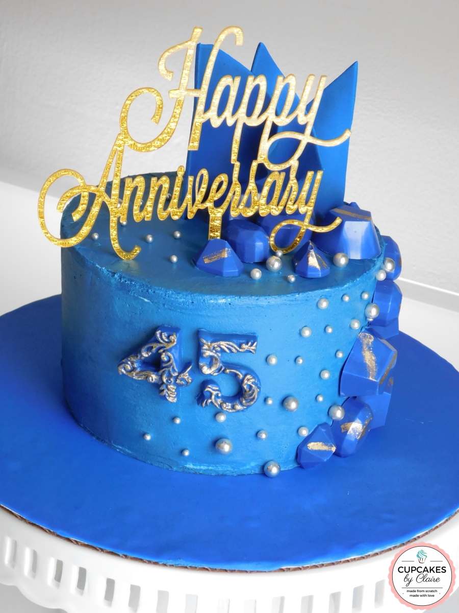 Anniversary Cake Blue