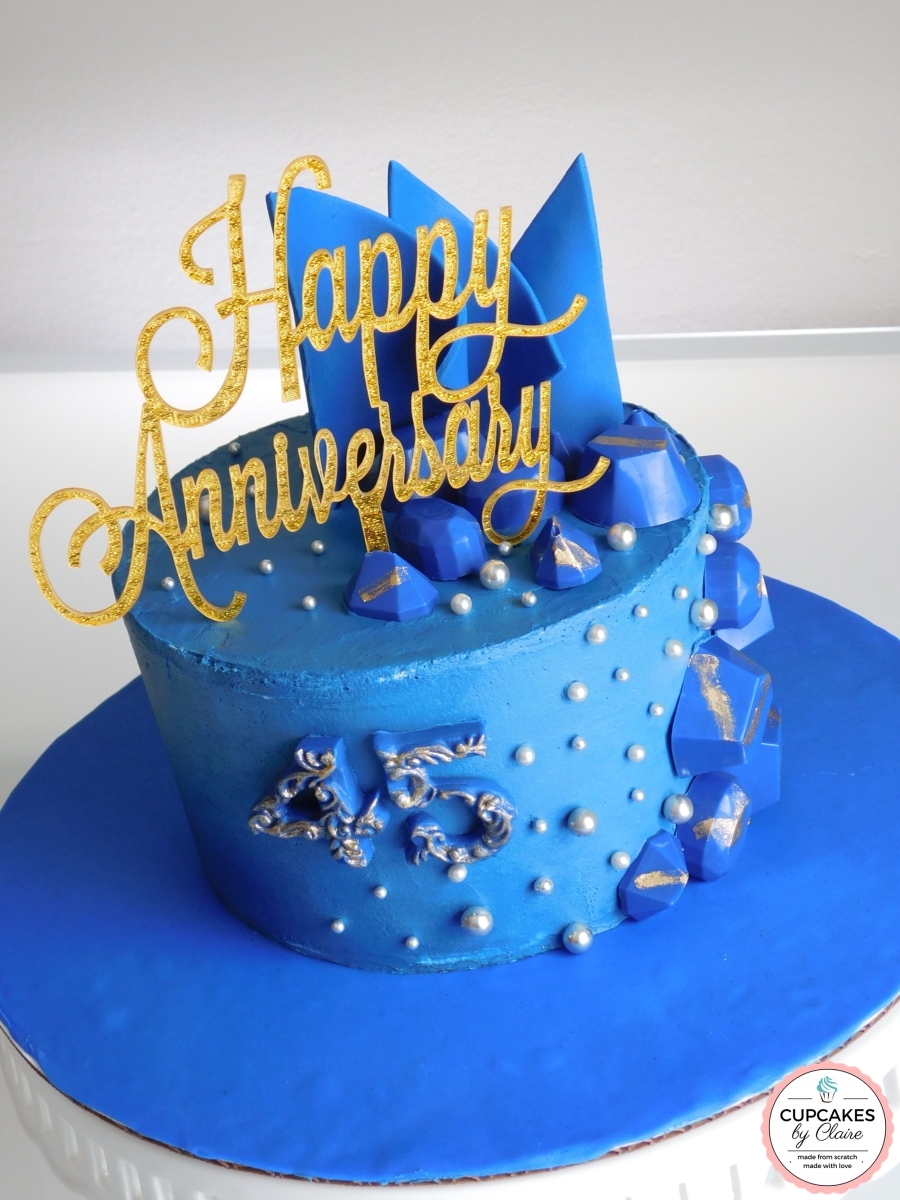 Anniversary Cake Blue