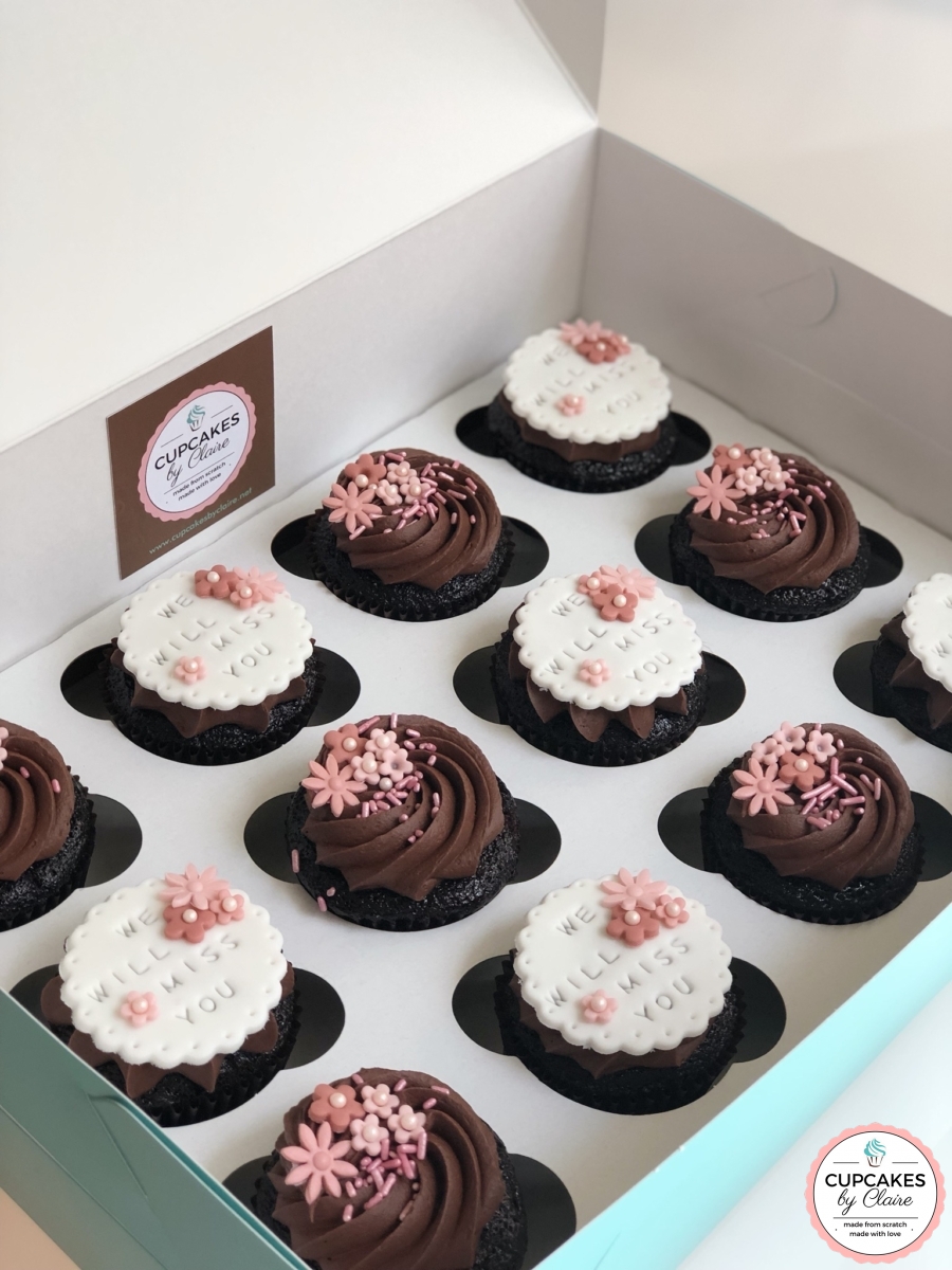 Chocolate Going-Away Cupcakes
