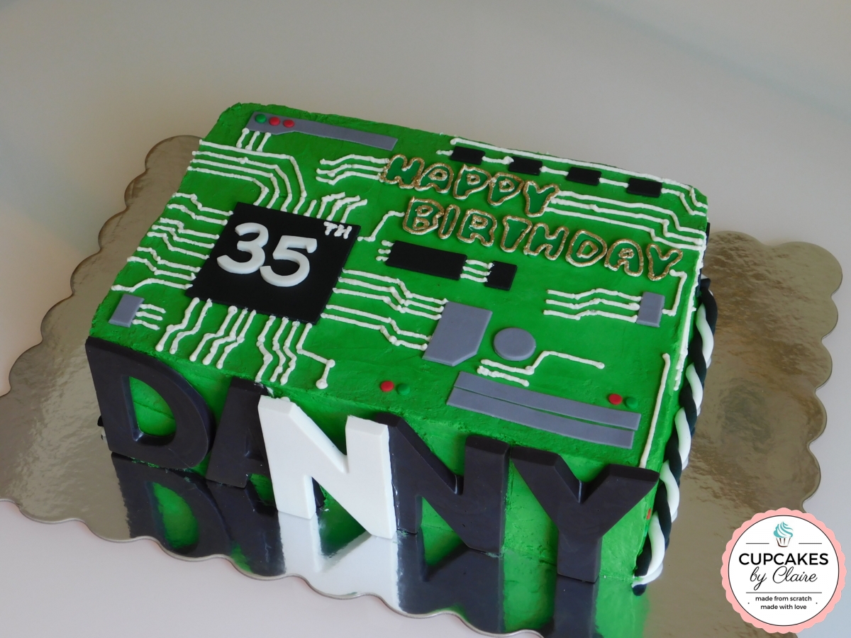 Circuit Board Cake