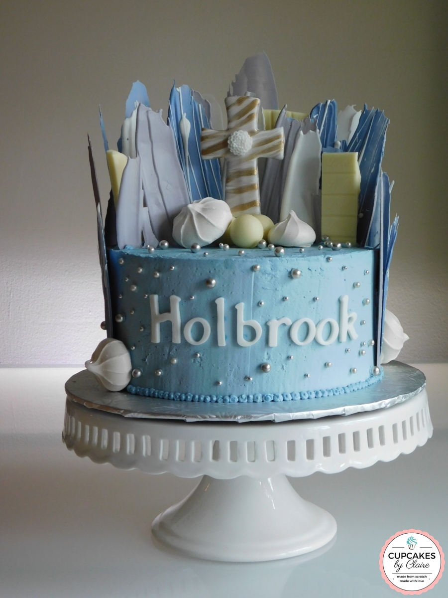 First Communion Cake Blue