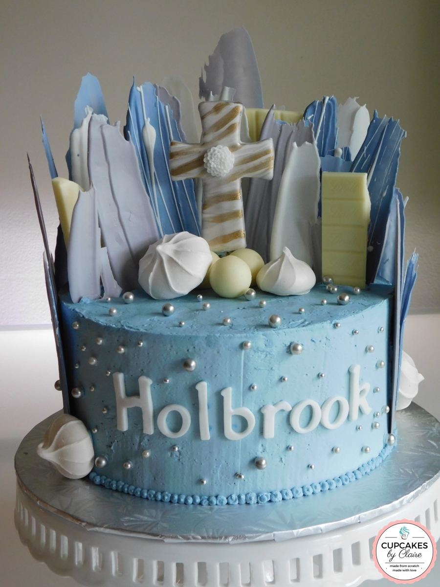 First Communion Cake Blue