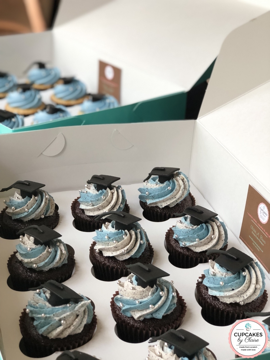 Graduation Cookies and Cream Cupcakes