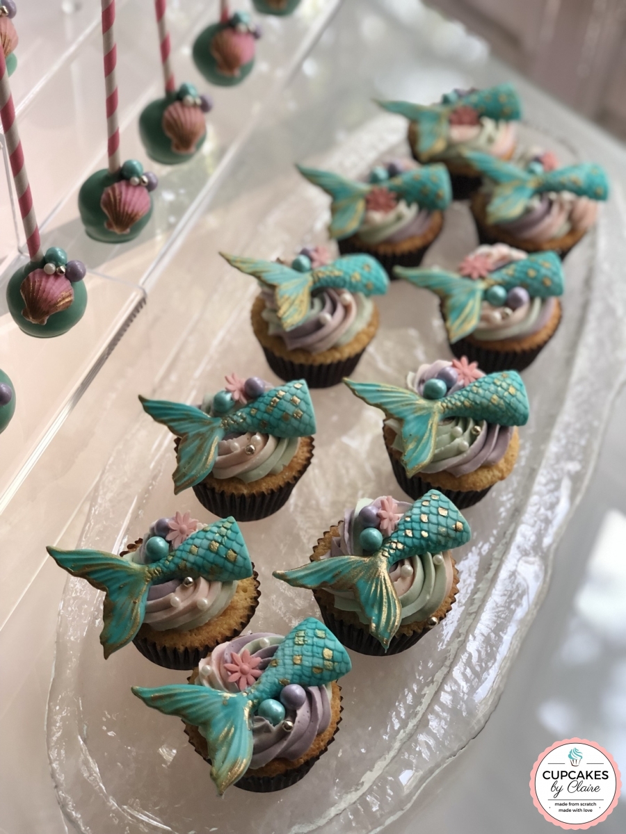 Mermaid Pastel Cupcakes