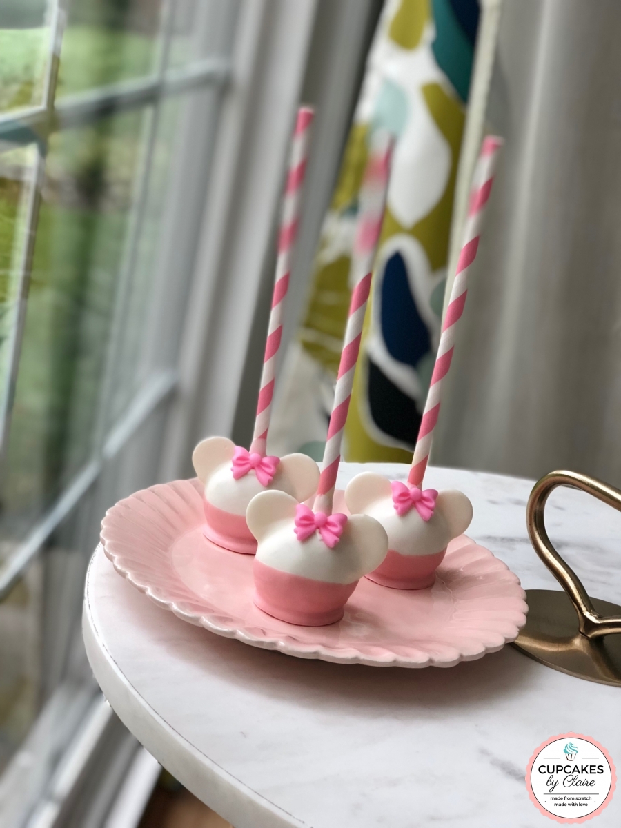Pink Bow Cake Pops
