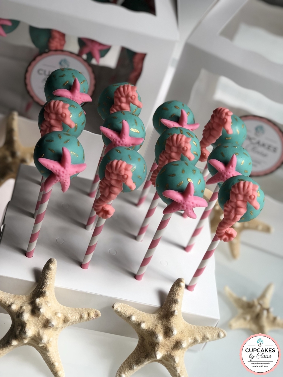 Starfish and Seahorse Cake Pops
