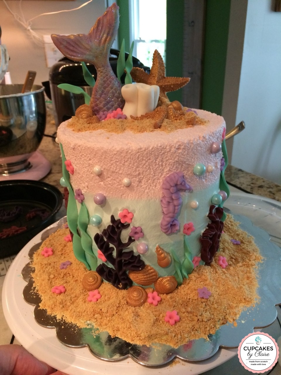 mermaid cake front