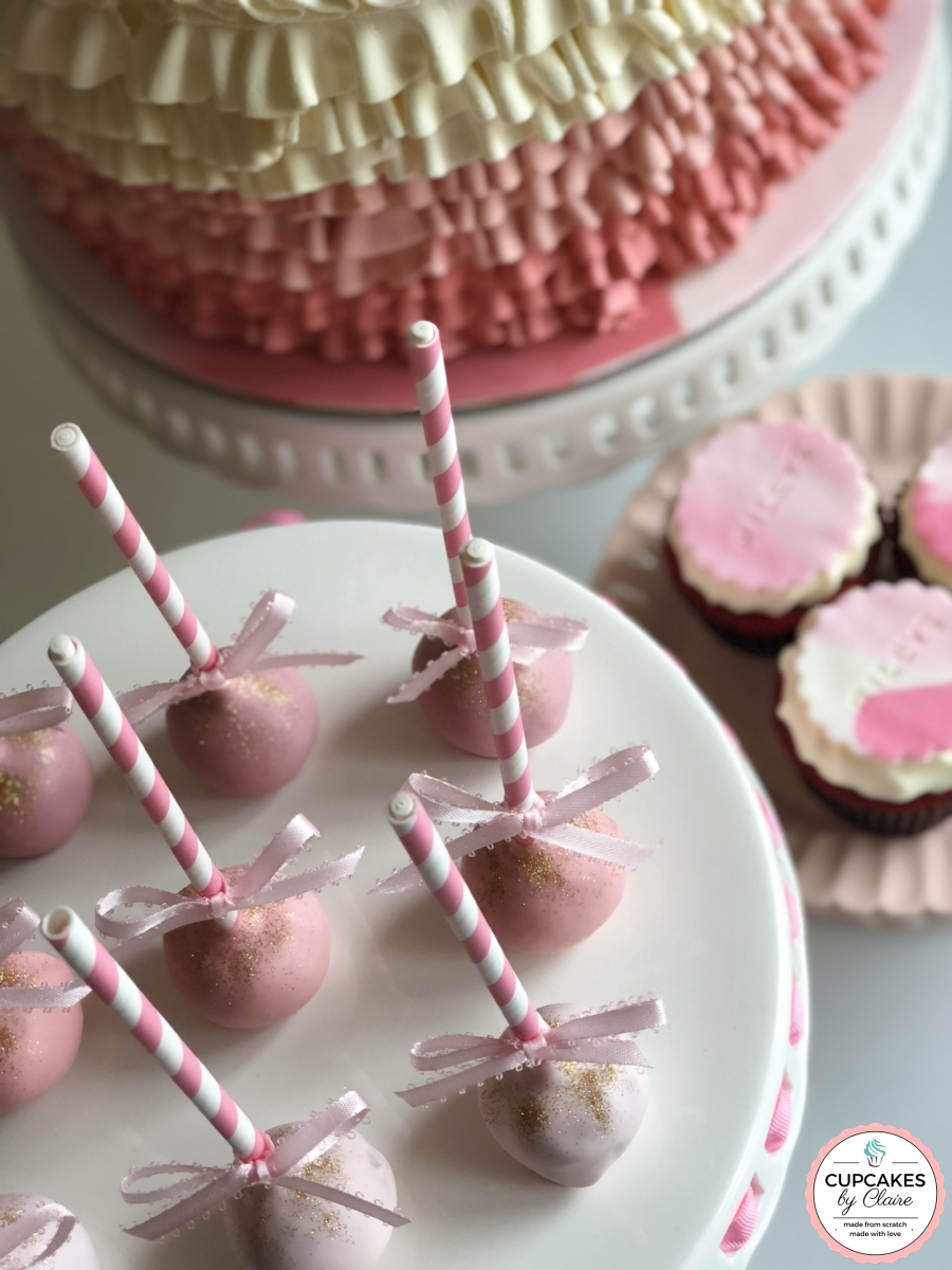 Pink Glitter Cake Pops