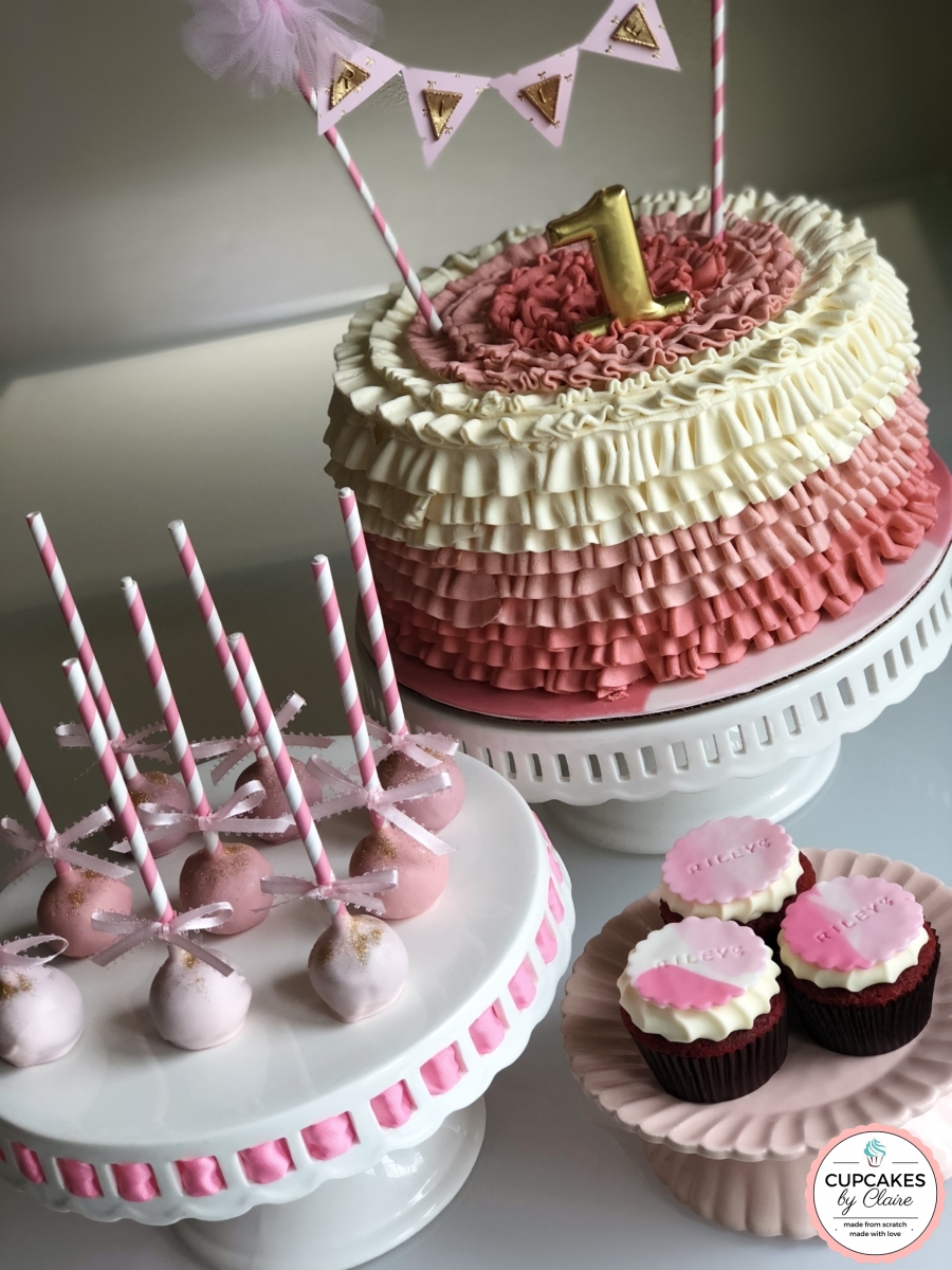 Pink Ruffle Cake