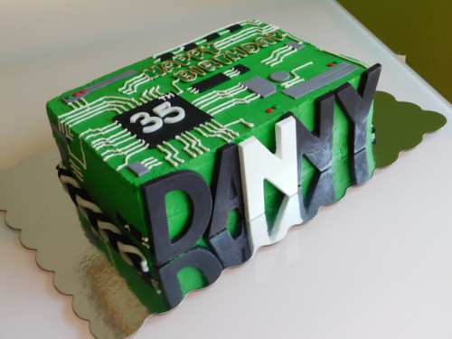 Circuit Board Cake