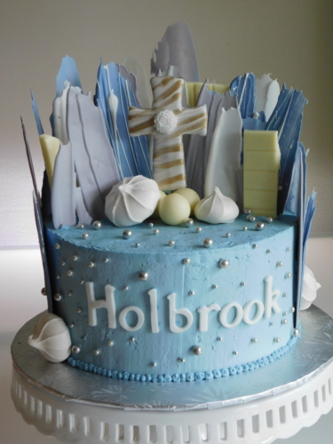 First Communion Cake Blue