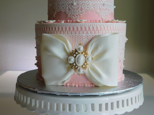 First Communion Cake Pink