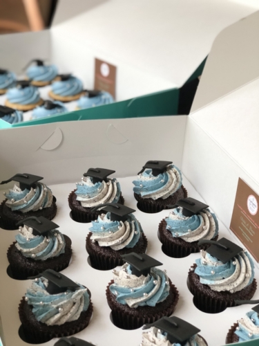 Graduation Cookies and Cream Cupcakes