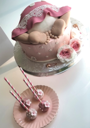 Pink Floral Cake Pops