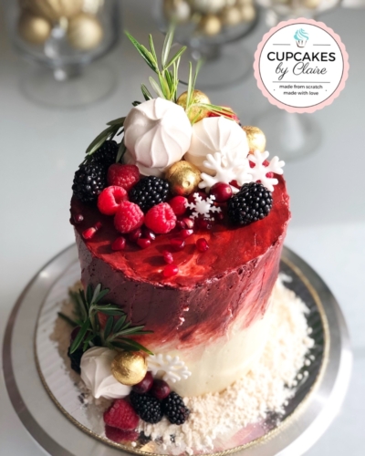 Raspberry Port Cake
