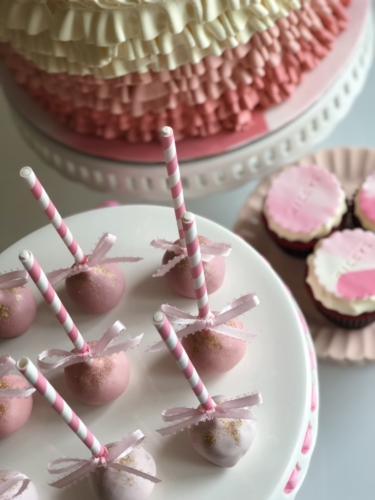 Pink Glitter Cake Pops